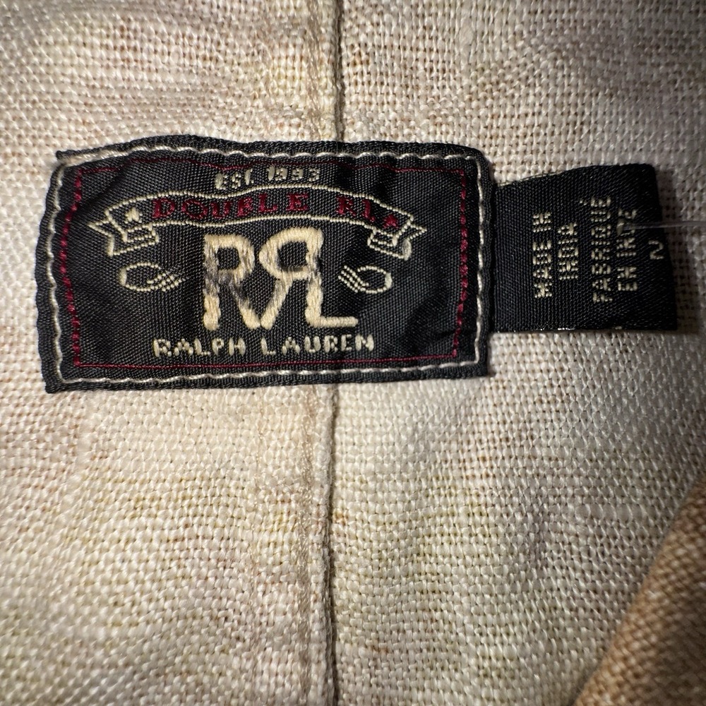 RRL Ralph Lauren Womens Sz 2 100% Linen Aztec Unstructured Blazer Jacket $790 - Picture 3 of 15